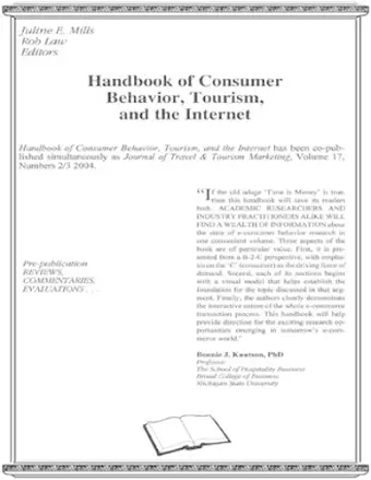 Handbook of Consumer Behavior, Tourism, and the Internet cover