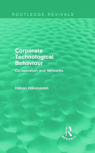 Corporate Technological Behaviour (Routledge Revivals) cover