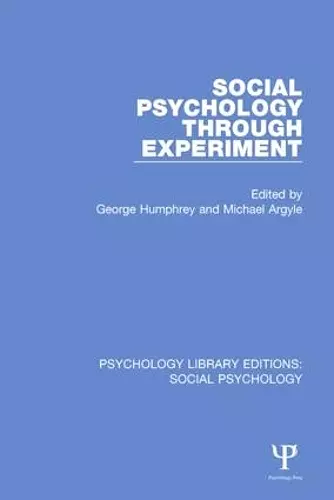 Social Psychology Through Experiment cover