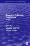 Advances in School Psychology (Psychology Revivals) cover