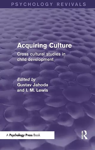 Acquiring Culture (Psychology Revivals) cover