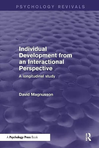 Individual Development from an Interactional Perspective (Psychology Revivals) cover