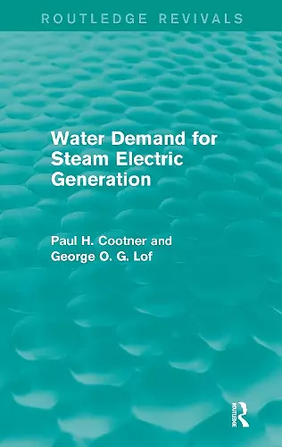 Water Demand for Steam Electric Generation (Routledge Revivals) cover