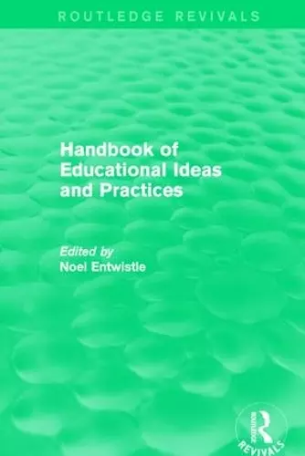 Handbook of Educational Ideas and Practices (Routledge Revivals) cover