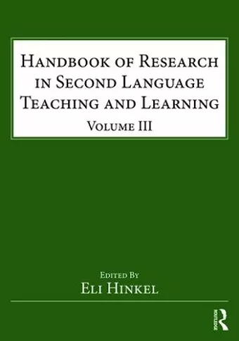 Handbook of Research in Second Language Teaching and Learning cover