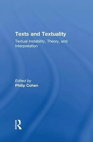 Texts and Textuality cover