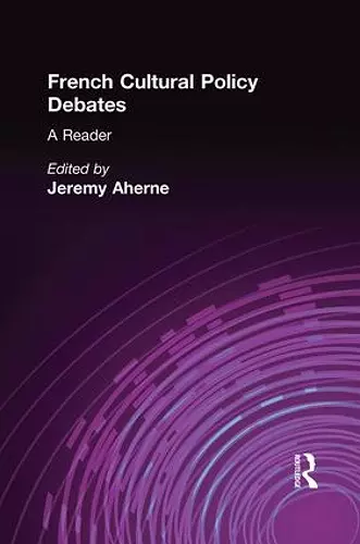 French Cultural Policy Debates cover