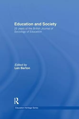 Education and Society cover