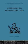 Admission to Residential Care cover