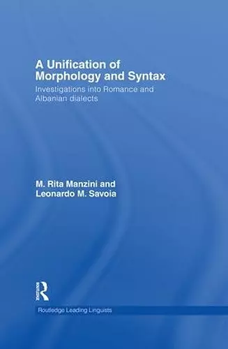 A Unification of Morphology and Syntax cover