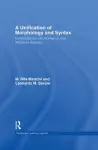 A Unification of Morphology and Syntax cover