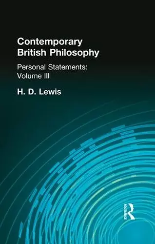 Contemporary British Philosophy cover