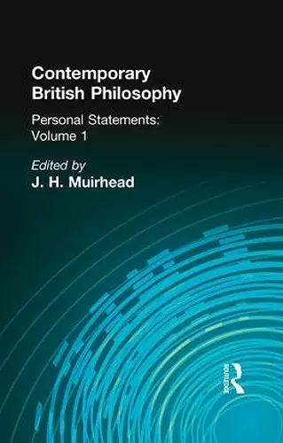 Contemporary British Philosophy cover