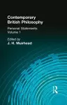 Contemporary British Philosophy cover