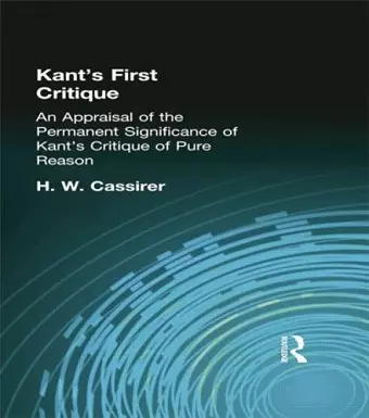 Kant's First Critique cover