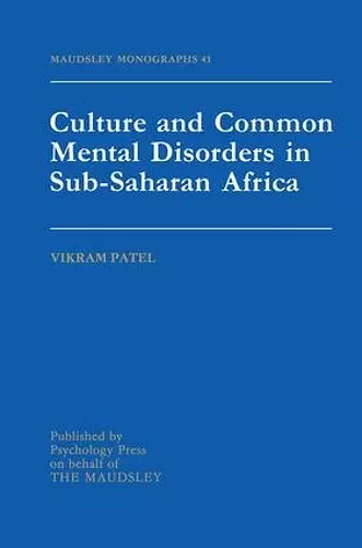 Culture And Common Mental Disorders In Sub-Saharan Africa cover