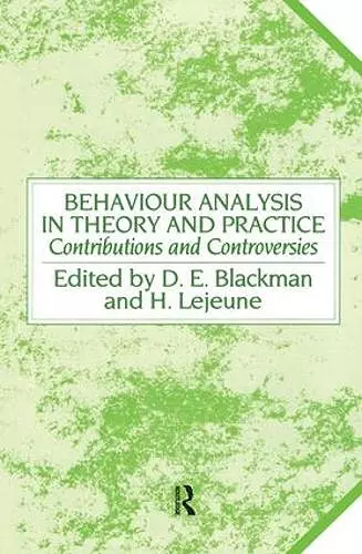 Behaviour Analysis in Theory and Practice cover