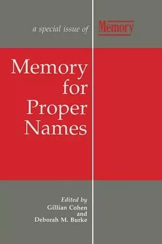 Memory for Proper Names cover