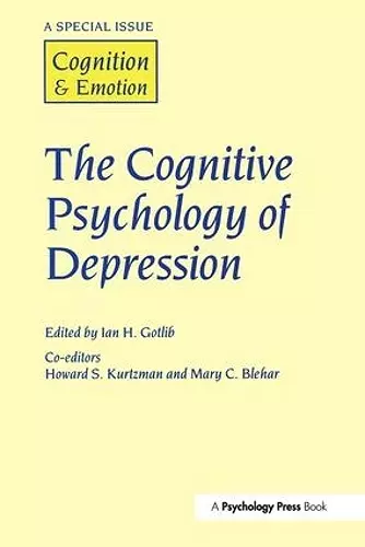 The Cognitive Psychology of Depression cover