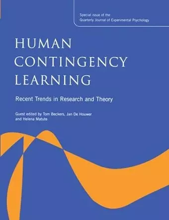 Human Contingency Learning: Recent Trends in Research and Theory cover