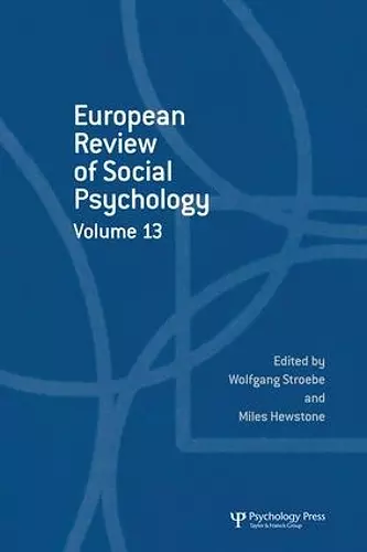 European Review of Social Psychology: Volume 13 cover