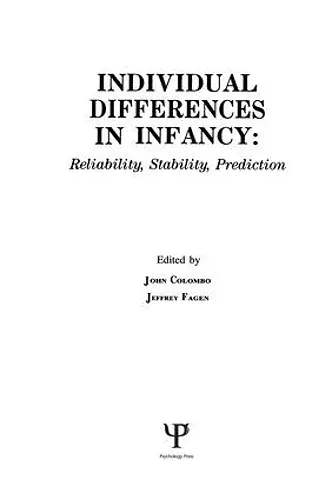 individual Differences in infancy cover