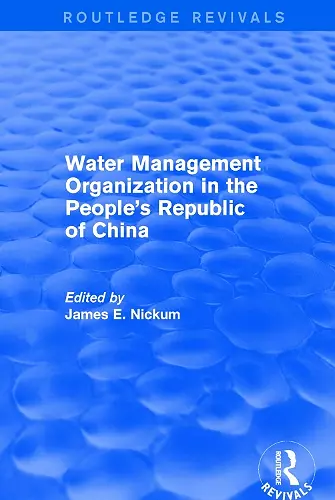 Revival: Water Management Organization in the People's Republic of China (1982) cover