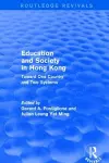 Education and Society in Hong Kong cover