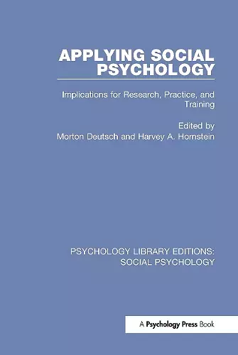 Applying Social Psychology cover
