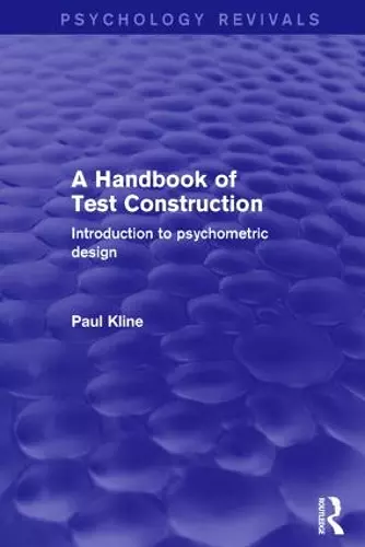 A Handbook of Test Construction (Psychology Revivals) cover