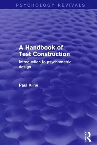 A Handbook of Test Construction (Psychology Revivals) cover
