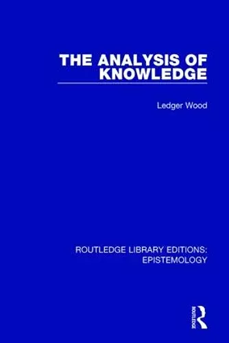 The Analysis of Knowledge cover