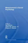 Measurement in Social Psychology cover