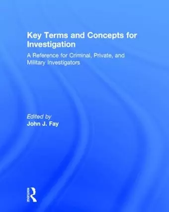 Key Terms and Concepts for Investigation cover