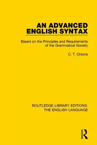 An Advanced English Syntax cover