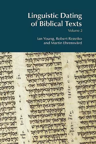 Linguistic Dating of Biblical Texts: Volume 2 cover