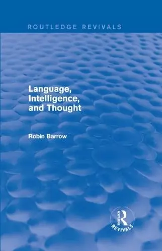 Language, Intelligence, and Thought cover