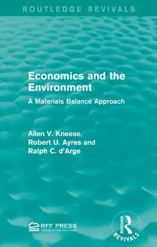 Economics and the  Environment cover