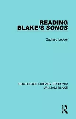 Reading Blake's Songs cover