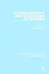 Autobiography and Questions of Gender cover