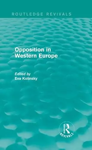 Opposition in Western Europe cover