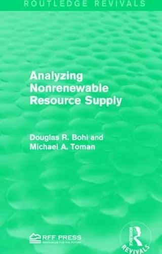 Analyzing Nonrenewable Resource Supply cover