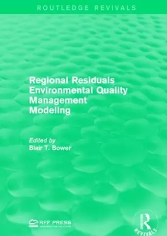 Regional Residuals Environmental Quality Management Modeling cover