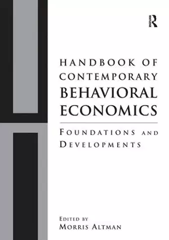 Handbook of Contemporary Behavioral Economics cover