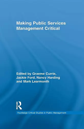 Making Public Services Management Critical cover