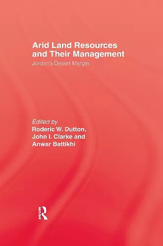 Arid Land Resources and Their Management cover