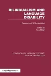 Bilingualism and Language Disability (PLE: Psycholinguistics) cover