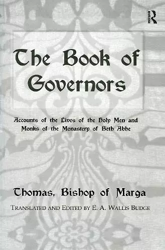 The Book Of Governors cover