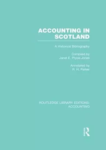 Accounting in Scotland (RLE Accounting) cover