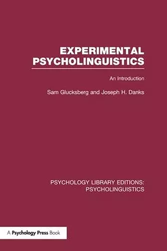 Experimental Psycholinguistics (PLE: Psycholinguistics) cover